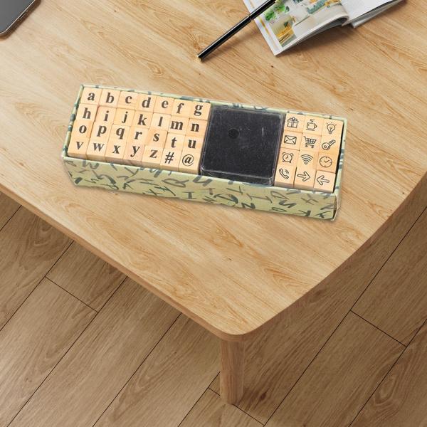 40/セット アルファベットスタンプ シンボルスタンプ クリエイティブ 多目的 日記 プランナー ツール ジャーナル フォトアルバム 木製文字 スタン