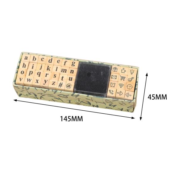 40/セット アルファベットスタンプ シンボルスタンプ クリエイティブ 多目的 日記 プランナー ツール ジャーナル フォトアルバム 木製文字 スタン