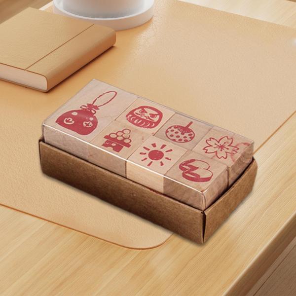 木製スタンプキット ゴム印 アート用品 手作り ヴィンテージデザイン 多目的 描画 フォトアルバム カード作り DIYツール