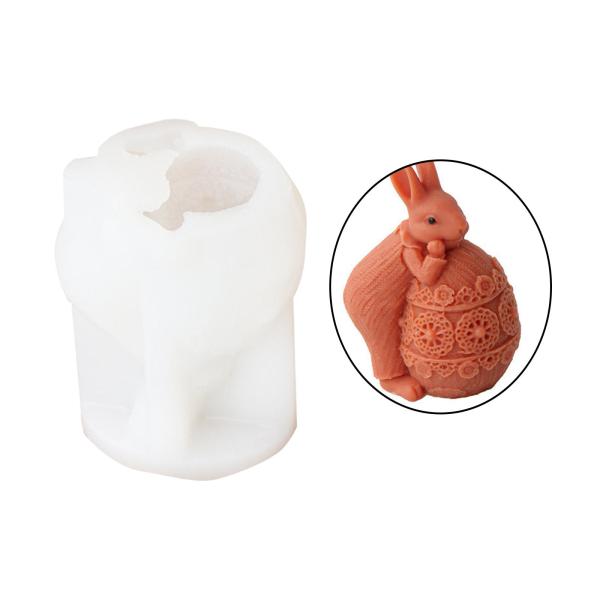 イースターキャンドルモデル 樹脂モデル かわいいウサギの卵 石鹸モデル シリコンモデル DIY クラフト用品 キャンドル作り 粘土 石膏