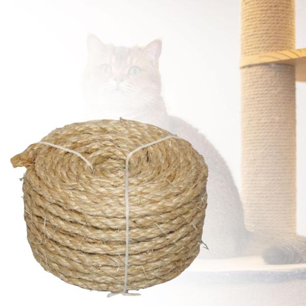 サイザルロープ 麻ロープ DIY 猫用爪とぎポスト 手作り 厚手ラッピング 麻紐 猫用ジュート麻紐 木登りフレーム