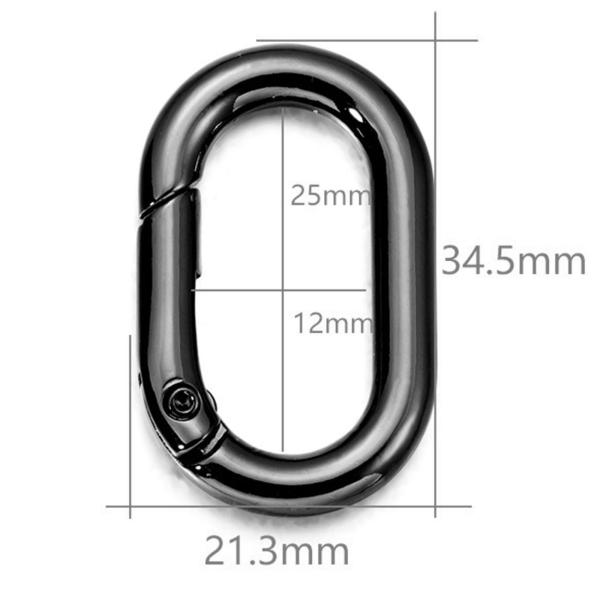 5個入りスプリングオーバルリング、スプリングスナップフック、1インチキーリングバックル、オーバルカラビナ、バッグジュエリー作り、荷物アクセサリー用
