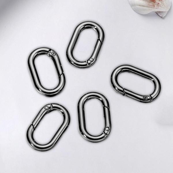 5個入りスプリングオーバルリング、スプリングスナップフック、1インチキーリングバックル、オーバルカラビナ、バッグジュエリー作り、荷物アクセサリー用