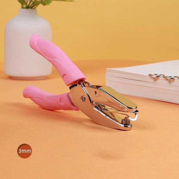 穴あけパンチ 穴あけパンチプライヤー ゴム製ハンドル付き 頑丈なハンドパンチャーツール シングルホールペーパーパンチ DIYクラフトカード用