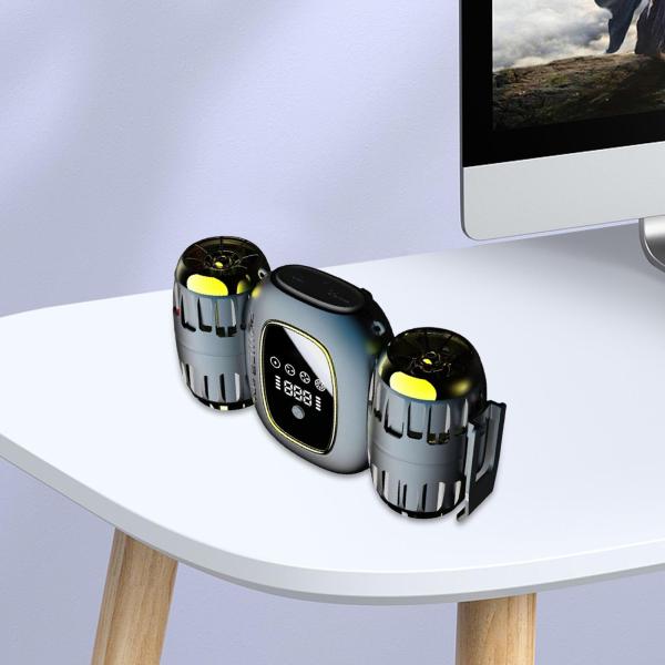 ウエストファン ウエストハンギングファン 充電機能付き ベルトファン 吊り下げネックレスファン アウトドア 登山 オフィス 旅行用