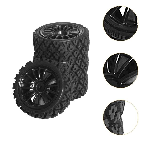 4xホイールリムタイヤスペアレジストRCカー1/10 RCラリーカープロフェッショナルXV01 XV02 DIYアクセサリートラッククローラーRCホビ