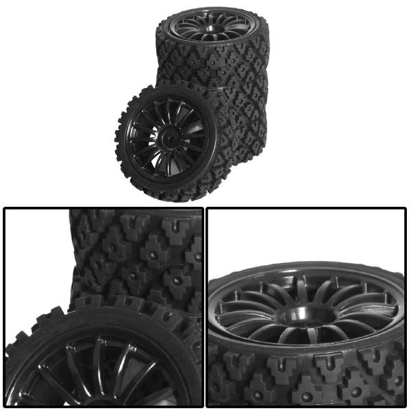 4xホイールリムタイヤスペアレジストRCカー1/10 RCラリーカープロフェッショナルXV01 XV02 DIYアクセサリートラッククローラーRCホビ