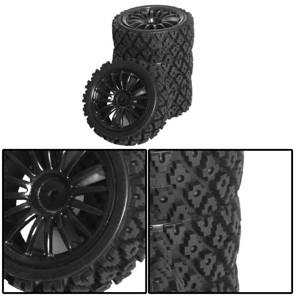 4xホイールリムタイヤスペアレジストRCカー1/10 RCラリーカープロフェッショナルXV01 XV02 DIYアクセサリートラッククローラーRCホビ