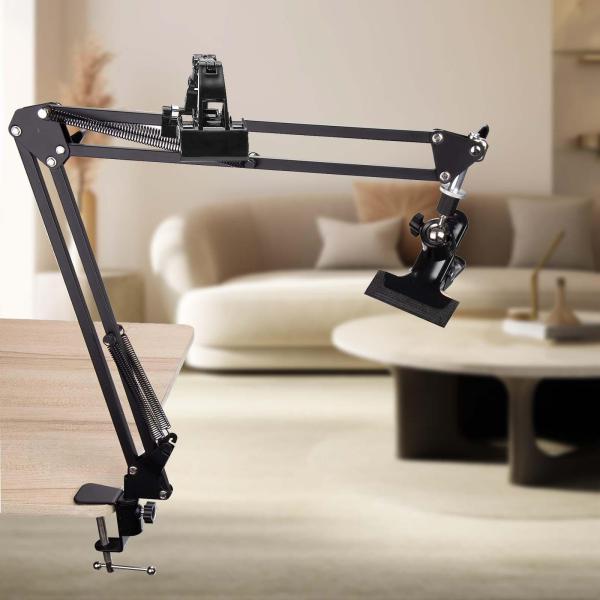 刺繍フープスタンド テーブルクランプスタンド 調節可能 便利な組み立て 工芸品用品 多目的アクセサリー 金属 DIY ホーム用