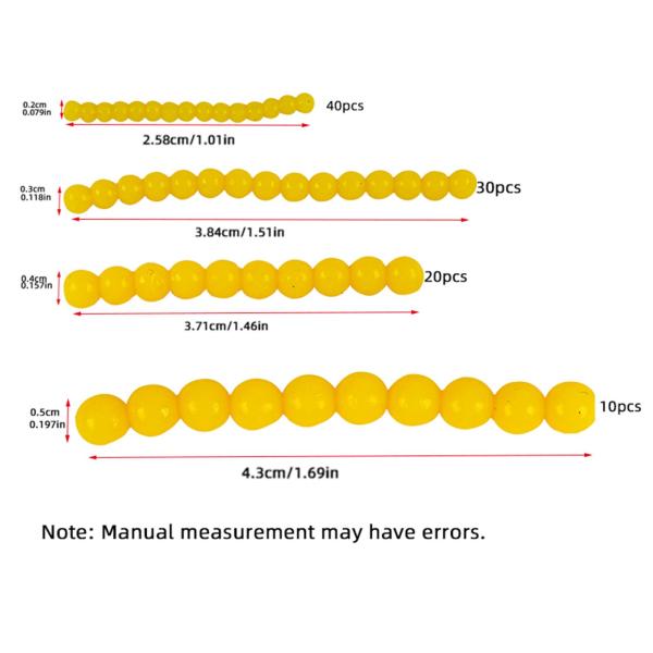 シリコン製釣りビーズ 釣り用具アクセサリー 釣り糸ビーズ ルアー 軽量ボールベイト 浮力リグビーズ 100個