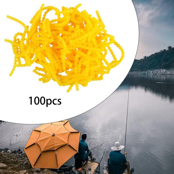 シリコン製釣りビーズ 釣り用具アクセサリー 釣り糸ビーズ ルアー 軽量ボールベイト 浮力リグビーズ 100個