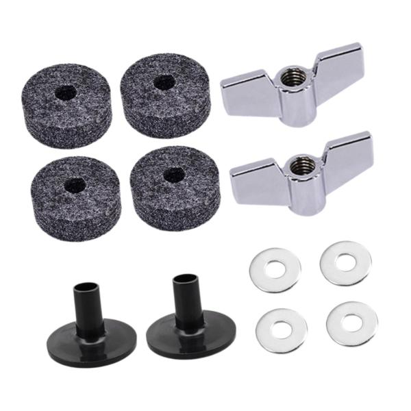 12個のシンバル交換用アクセサリー、ワッシャーシンバルスリーブ、ドラムセット用クイックリリースナット