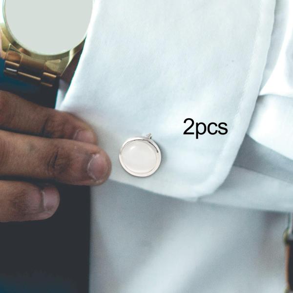 メンズ カフスボタン カフスボタン ファッションジュエリー ラウンド カフスボタン スーツ シャツ カフスボタン パーティー ドレス 婚約 フォーマル