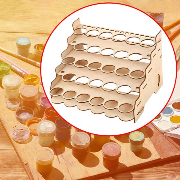 クラフトペイント収納ラック 組み立て簡単 ペイントブラシホルダー 顔料オーガナイザーホルダー クラフトペイントとブラシオーガナイザーラック ホーム