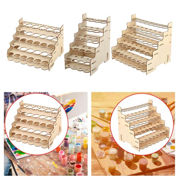 クラフトペイント収納ラック 組み立て簡単 ペイントブラシホルダー 顔料オーガナイザーホルダー クラフトペイントとブラシオーガナイザーラック ホーム