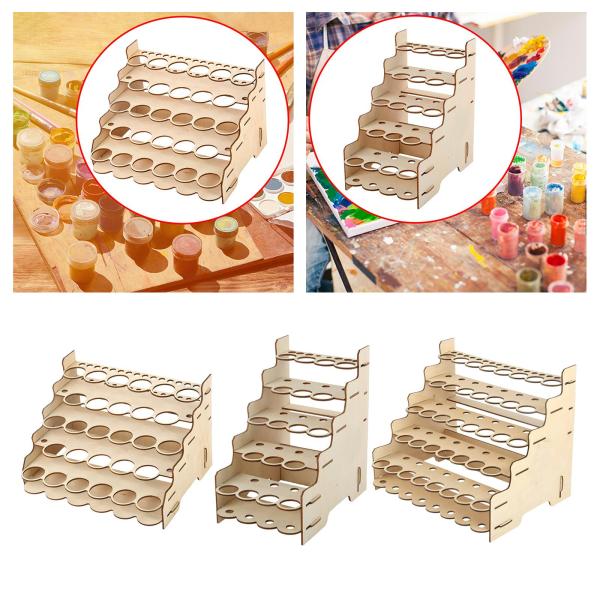 クラフトペイント収納ラック 組み立て簡単 ペイントブラシホルダー 顔料オーガナイザーホルダー クラフトペイントとブラシオーガナイザーラック ホーム