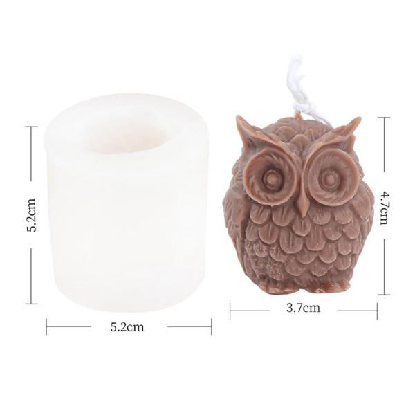 3Dフクロウキャンドルモデルキャンドルソープ作りシリコンモデルエポキシ樹脂鋳造粘土工芸DIYアート装飾リビングルームホーム