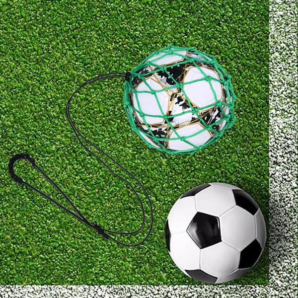 サッカーボールネットキッカー フットボールキックトレーナー 伸縮性ジャグリングトレーナー 長さ調節可能 学校の遊び場 ジム 中庭用