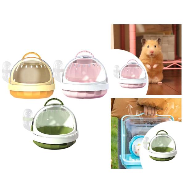 ハムスターキャリーケース ケージ ハムスターアクセサリー 通気性 ポータブル 小動物キャリーケージ ペット外出ケージ リス フェレット用