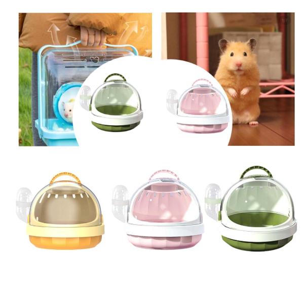 ハムスターキャリーケース ケージ ハムスターアクセサリー 通気性 ポータブル 小動物キャリーケージ ペット外出ケージ リス フェレット用