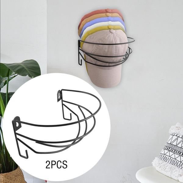 壁やドアに取り付けられる壁掛け帽子ラック。帽子ディスプレイラック。ミニマリストな省スペース壁掛けボールキャップホルダー。オフィスや店舗用。