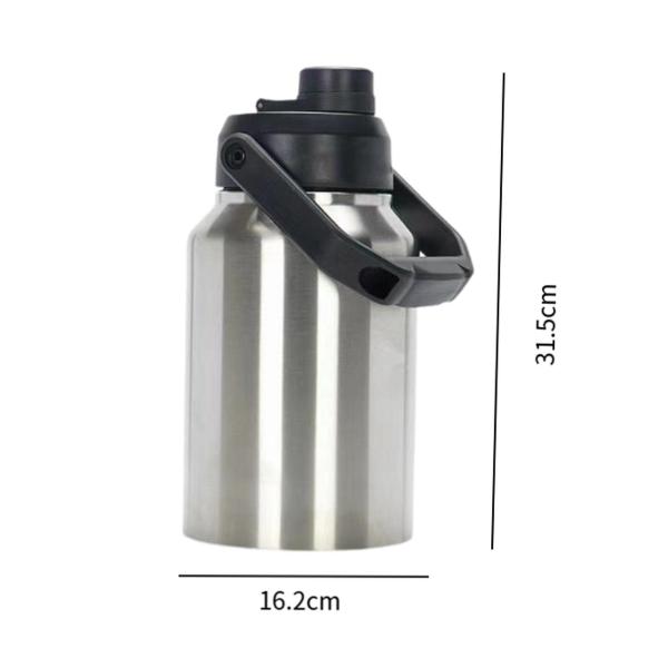 断熱ウォーターボトル 冷たさを保つ 漏れ防止 大容量 広口 アイスバケツ ドリンクボトル スポーツ 旅行用