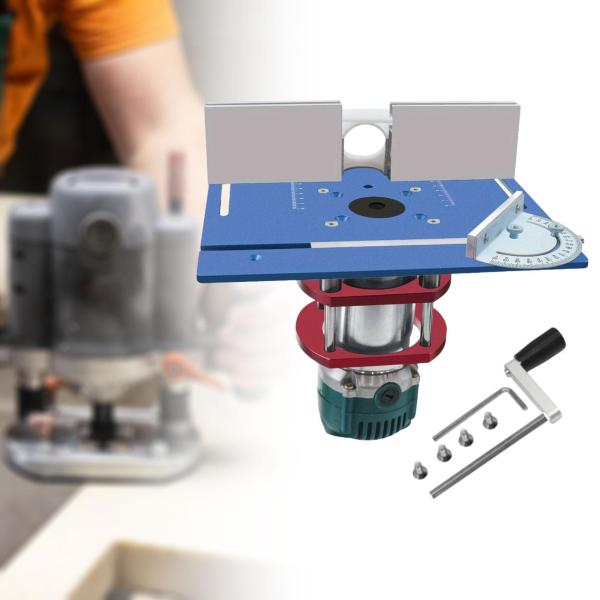 ルーターテーブルインサートプレートルーターリフトシステム多機能プロフェッショナル彫刻機アルミ木工ベンチ