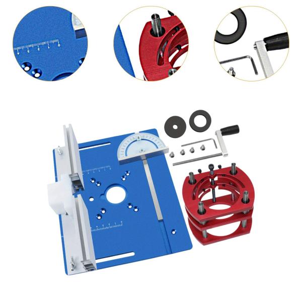 ルーターテーブルインサートプレートルーターリフトシステム多機能プロフェッショナル彫刻機アルミ木工ベンチ