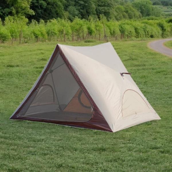 キャンプ用三角形テント、日よけシェードキャノピー、4面換気、屋外自動テントビーチテント、旅行、キャンプ用