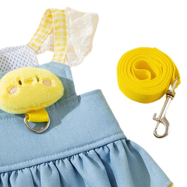 犬用ドレス 犬服 ペットドレス 写真撮影用小道具 かわいい 小さな女の子 犬 猫用 服 ハーネス リーシュセット Dリング付き かわいい服
