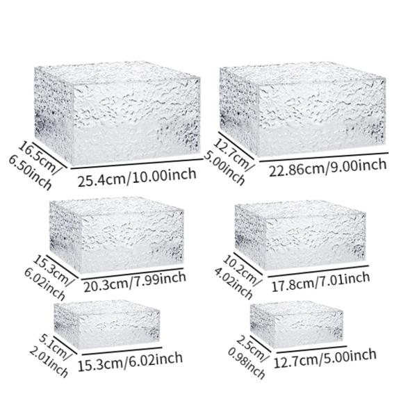 アクリルキューブディスプレイボックスライザー テーブル用フードライザー テーブルスタンド ビュッフェライザー ケーキ用ネスティングライザー コレクター