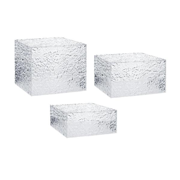 アクリルキューブディスプレイボックスライザー テーブル用フードライザー テーブルスタンド ビュッフェライザー ケーキ用ネスティングライザー コレクター