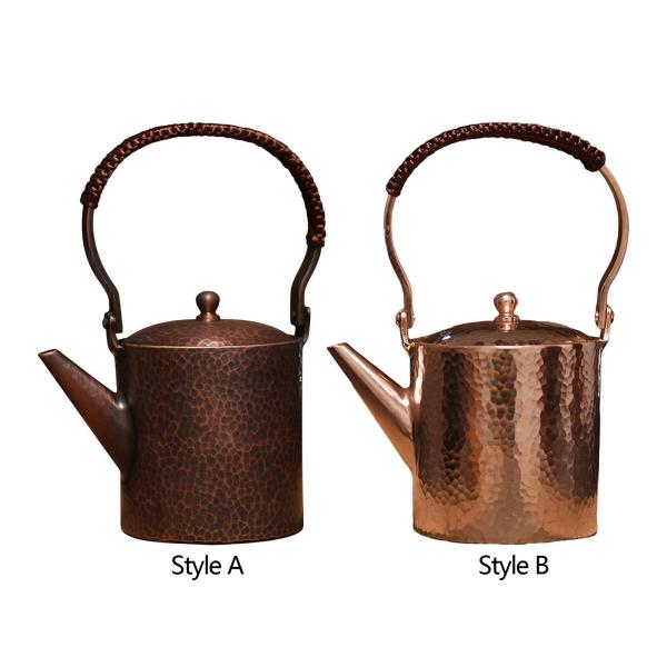快適なグリップを備えたプレミアム銅製ティーケトル
