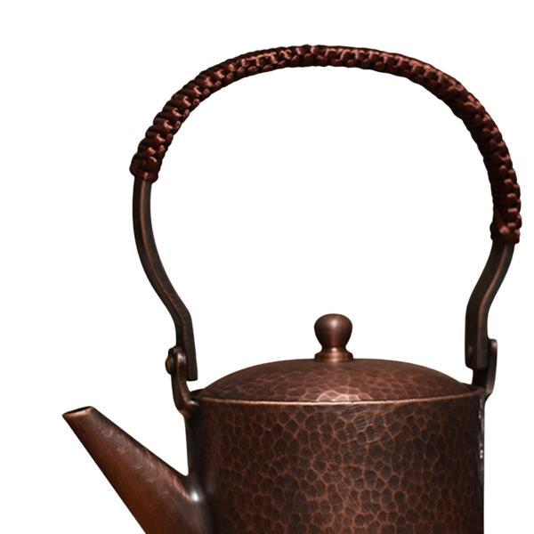 快適なグリップを備えたプレミアム銅製ティーケトル