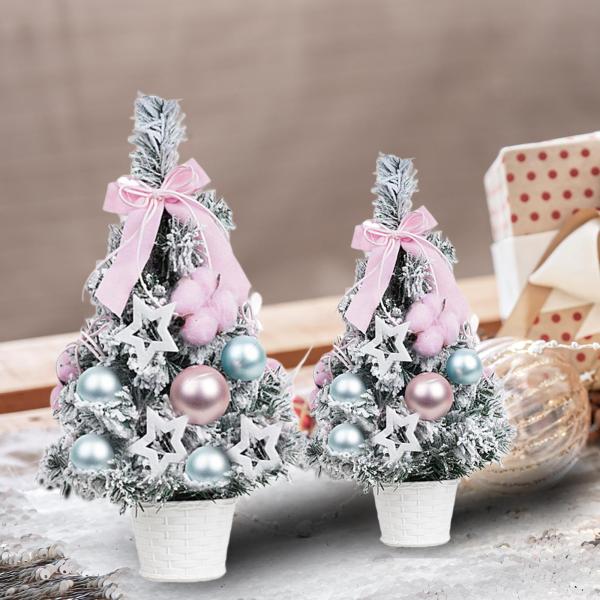クリスマスツリーオーナメント 鉢植え クリスマスギフト テーブルアートワーク PVC クリスマスデコレーションクラフト バー 寝室 パーティー 応接室