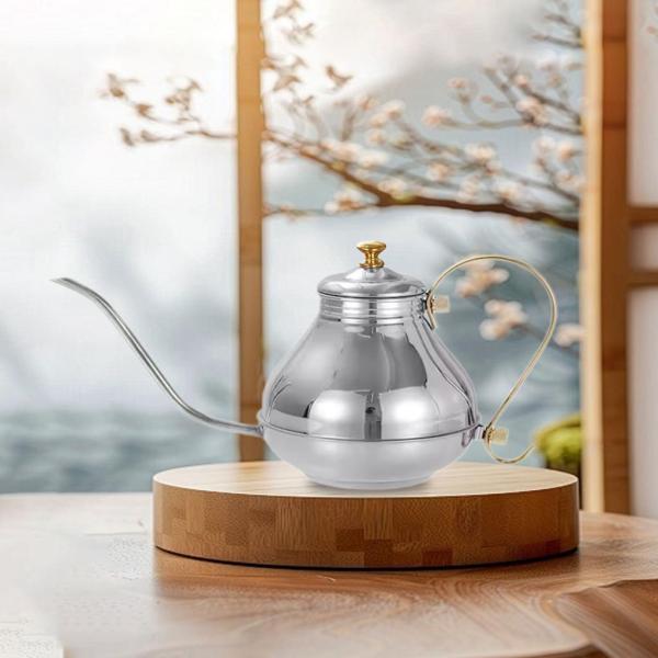 ドリップポット グースネック コーヒーケトル 1.5L オイルウォーターティーメーカー コーヒーティーポット ホテル 屋内 屋外 エンターテイメント 