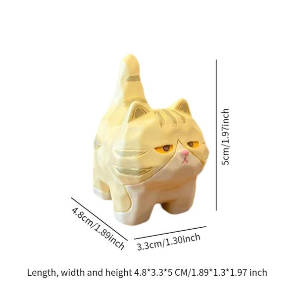 ミニチュアフィギュア 子猫の置物 デスクトップオーナメント かわいい猫の像 動物のフィギュア 玄関キャビネットセンターピース 本棚用