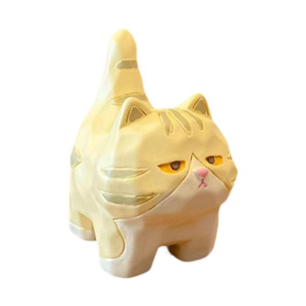 ミニチュアフィギュア 子猫の置物 デスクトップオーナメント かわいい猫の像 動物のフィギュア 玄関キャビネットセンターピース 本棚用