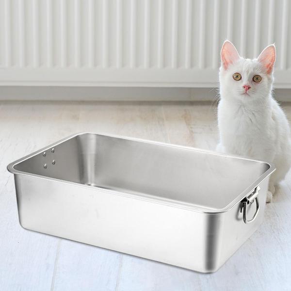 猫用トイレボックス 高さのある猫用トイレ 猫用トイレ容器 ハンドル付き 高さのある猫用トイレ 猫用砂箱 屋内用トイレトレイ