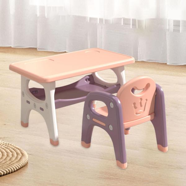 子供用お絵かきテーブルと椅子セット 収納棚付き 実用的なポータブルアクティビティ 子供用デスクと椅子セット リビングルーム用