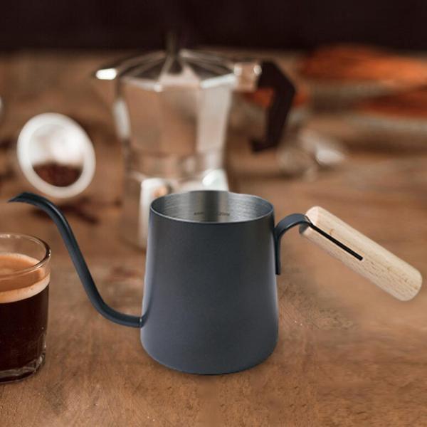 注ぎ口付きケトル コーヒー ティーポット 8.45オンス ノズル 4mm 長い細い注ぎ口 グースネックケトル コーヒーメーカー バリスタギフト ホーム
