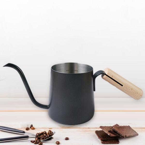 注ぎ口付きケトル コーヒー ティーポット 8.45オンス ノズル 4mm 長い細い注ぎ口 グースネックケトル コーヒーメーカー バリスタギフト ホーム