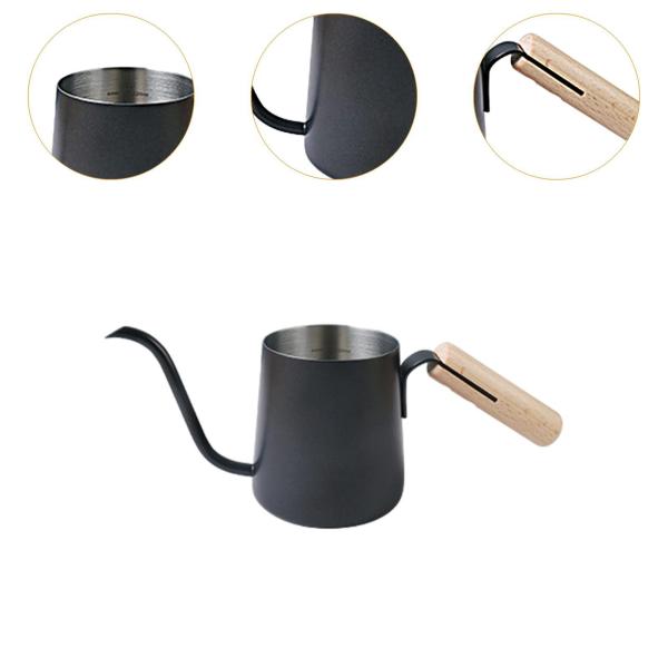 注ぎ口付きケトル コーヒー ティーポット 8.45オンス ノズル 4mm 長い細い注ぎ口 グースネックケトル コーヒーメーカー バリスタギフト ホーム