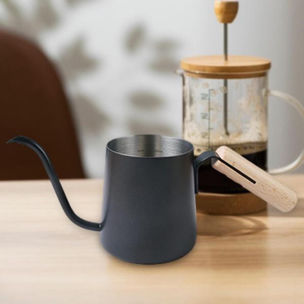 注ぎ口付きケトル コーヒー ティーポット 8.45オンス ノズル 4mm 長い細い注ぎ口 グースネックケトル コーヒーメーカー バリスタギフト ホーム