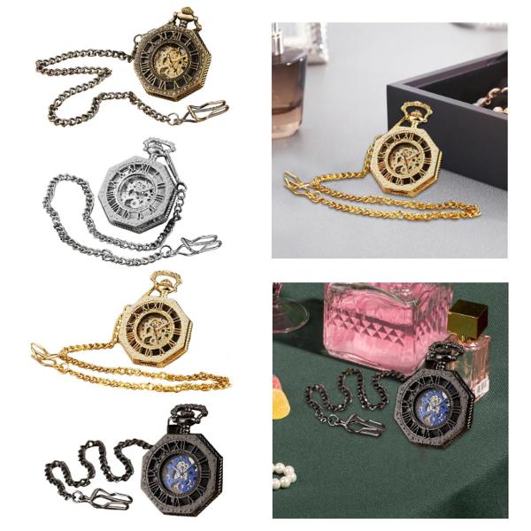 ヴィンテージ懐中時計、ローマ数字スケール、彫刻入り、繊細、チェーン付きファッションアクセサリー、男の子、家族、パパ、男性、ボーイフレンド用