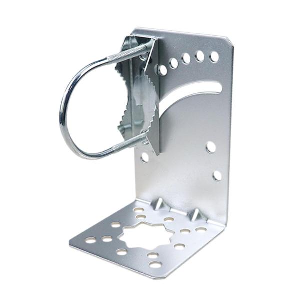 アンテナマストクランプ アンテナポールマウントアクセサリー L型 多機能 金属製 角度調節可能 角度アンテナクリップ 家庭用