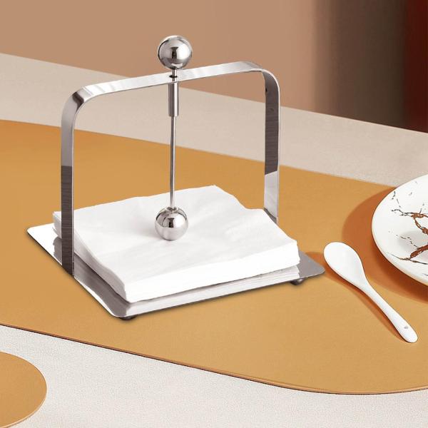紙ナプキンホルダー ティッシュディスペンサーラック メモカード タオル収納 ナプキンディスペンサー 重みのあるアーム付き キッチンカフェ用
