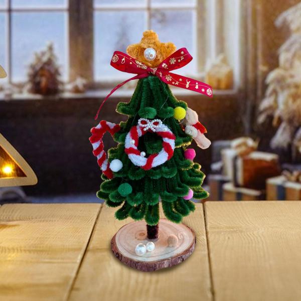 DIY クリスマスツリー 手作りキット ホリデーデコレーション アートクラフト 友達へのプレゼント クリスマスオーナメント ショーケース 寝室 ショー
