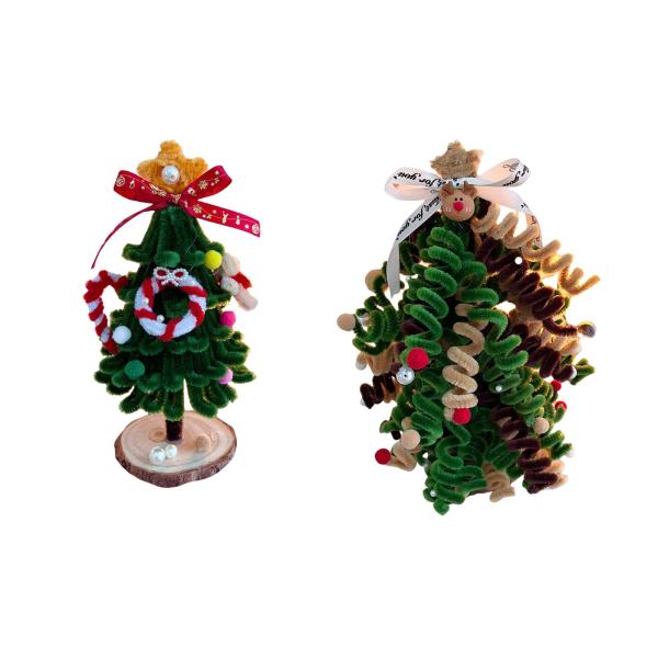 DIY クリスマスツリー 手作りキット ホリデーデコレーション アートクラフト 友達へのプレゼント クリスマスオーナメント ショーケース 寝室 ショー