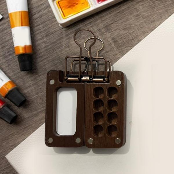 ポータブル水彩パレットボックス ミニ水彩パレット 旅行用水彩パレットボックス 画家 アーティスト 油絵具 顔料用